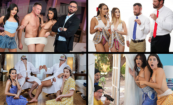 Счастливые отчимы обменялись падчерицами в ХХХ подборке от Team Skeet