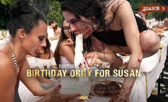 Масштабная секс оргия и адская вакханалия на Дне рождения сучки Сьюзен