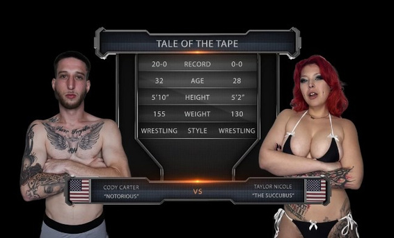 Тейлор Николь VS Коди Картер: первый бой рыжей грудастой красотки
