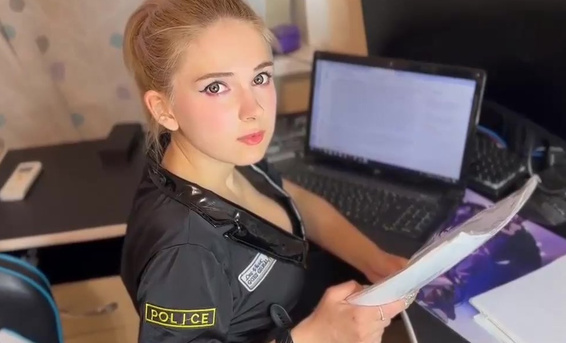 Милая русская полицейская ради премии трахается на работе с начальником