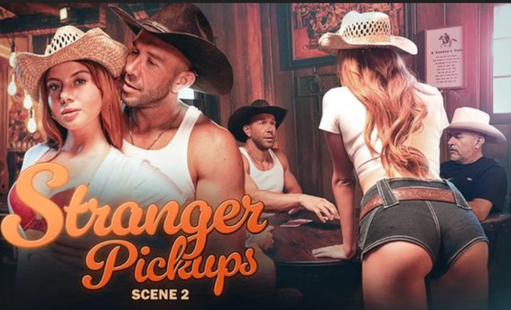 Девушка с ранчо Стелла Люкс трахается в салуне с незнакомым ковбоем