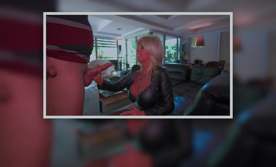 Распутная зрелая сексвайф с большими сиськами делает минет любовнику