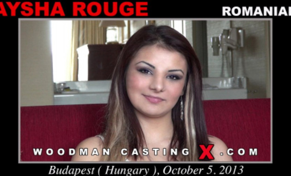 Румынка Айша Руж жестко ебется в две дырки на порно кастинге Вудмана