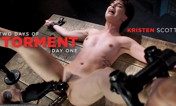 Мазохистка Кристен Скотт проходит через сексуальные пытки и наказания